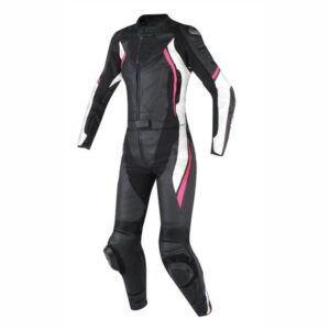 Women Black & Pink Moto Suit