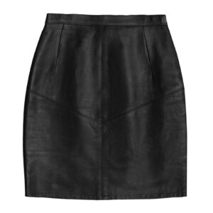 Women’s Black Leather Mini Skirt