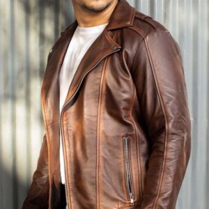 Brown Leather Jacket for Men