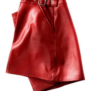 Women’s Brown Leather Pencil Skirt