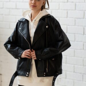 Women’s Cropped Leather Jacket