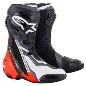 Black Leather Moto Shoes