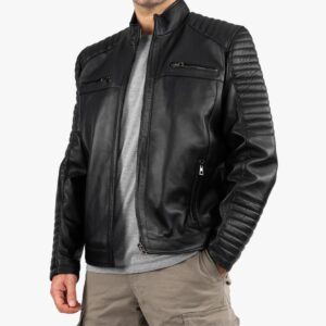 Slim Fit Leather Jacket for Men