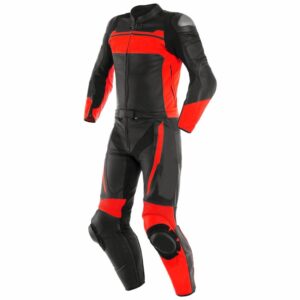 Women Red & Black Moto Suit